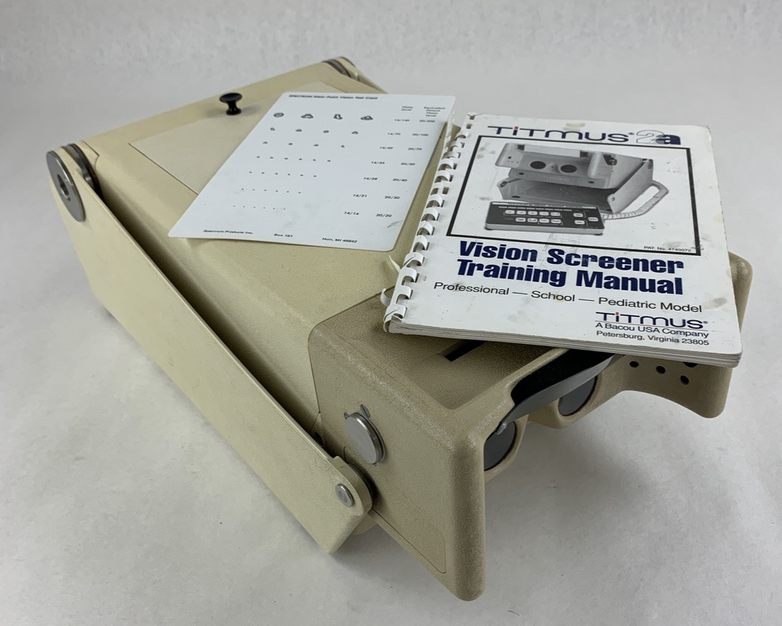 Titmus 2a Vision Screener Tester Powers on W/ Manual and Test Card