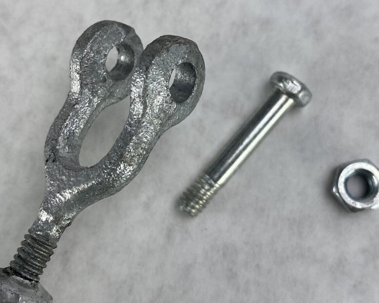 Galvanized Jaw and Jaw 3/8" Turnbuckle 8.5" to 12" (Lot of 4)