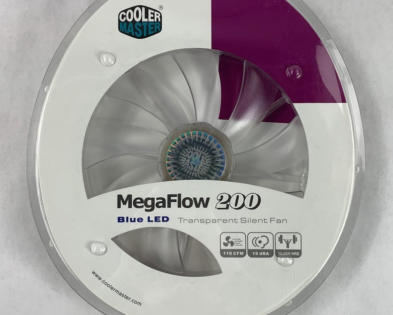 Cooler Master MegaFlow 200 Blue LED Transparent Silent Fan