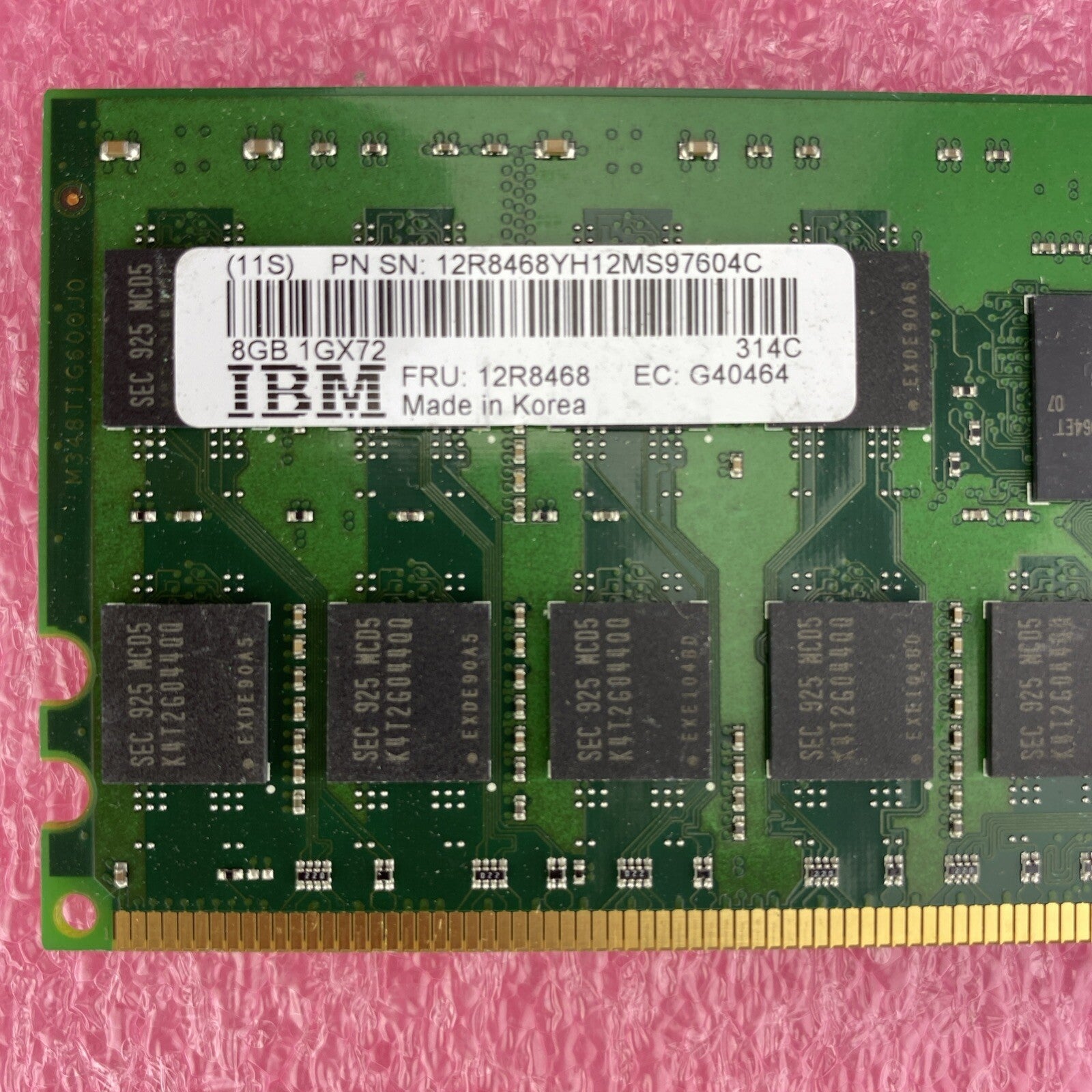 IBM 12R8468 Memory 8GB 400MHz DDR2 DIMM 276-Pin RAM Untested Lot Of 2
