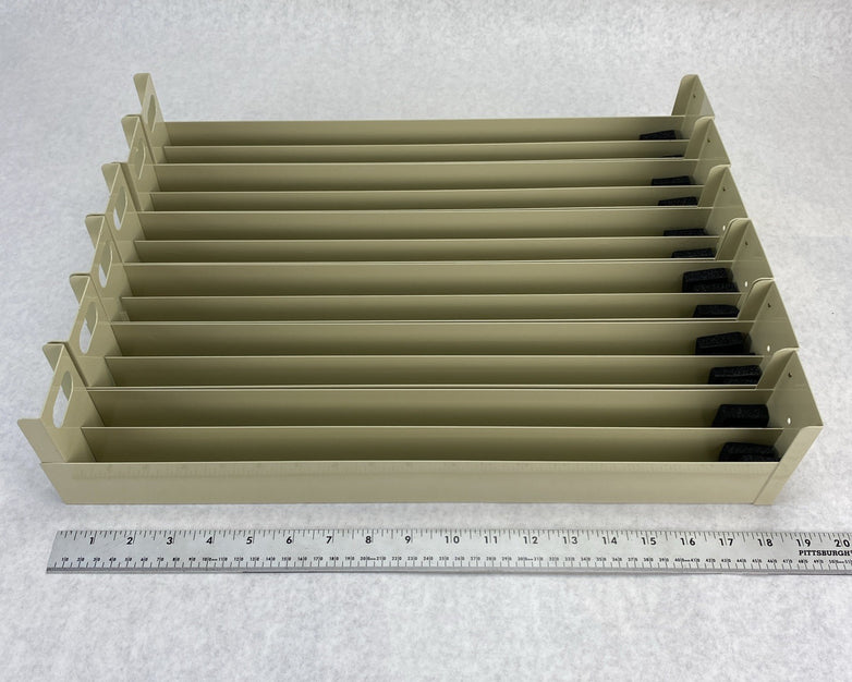 Fisherbrand 07212103 Six Microscope Slide Storage Divided Drawers Light Tan