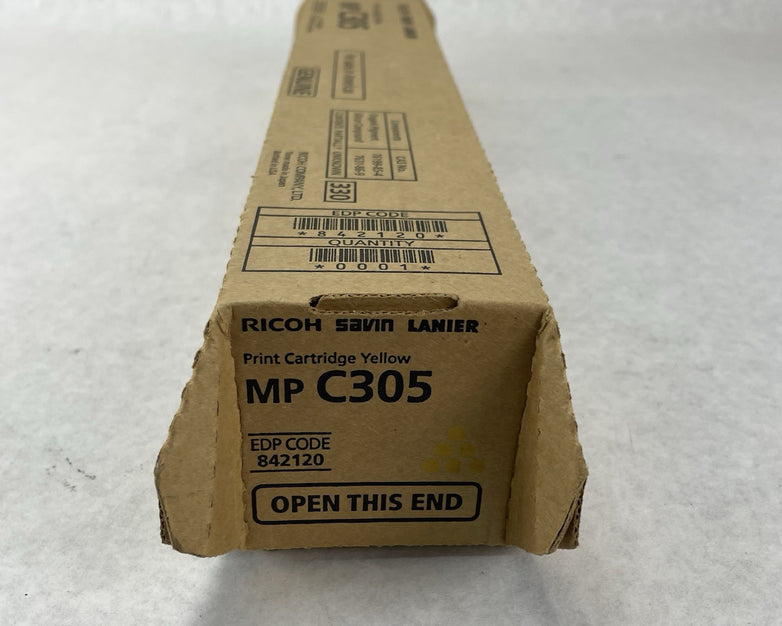 Ricoh MP C305 Genuine Yellow Toner Print Cartridge Lot of 2
