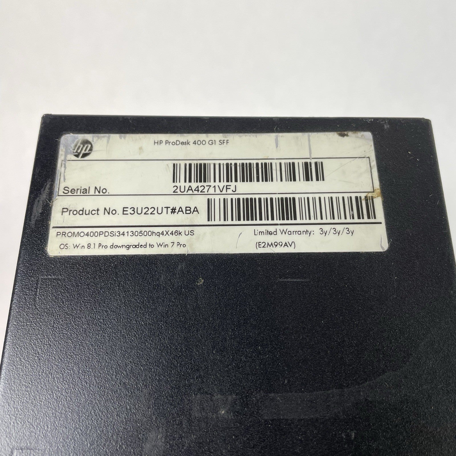 HP ProDesk 400 G1 SFF i3-4130 3.40 GHz 4 GB RAM No HDD/OS3