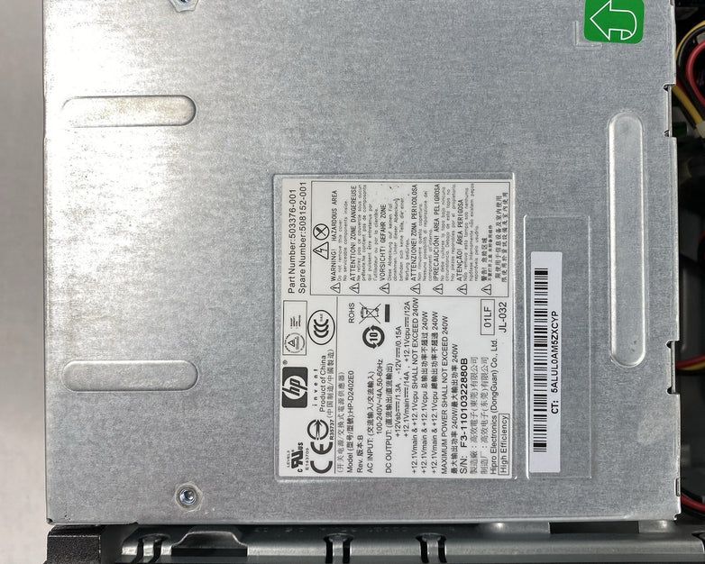 HP Compaq 8100 Elite SFF Intel Core i5-650 3.20GHz 4GB RAM No HDD No OS