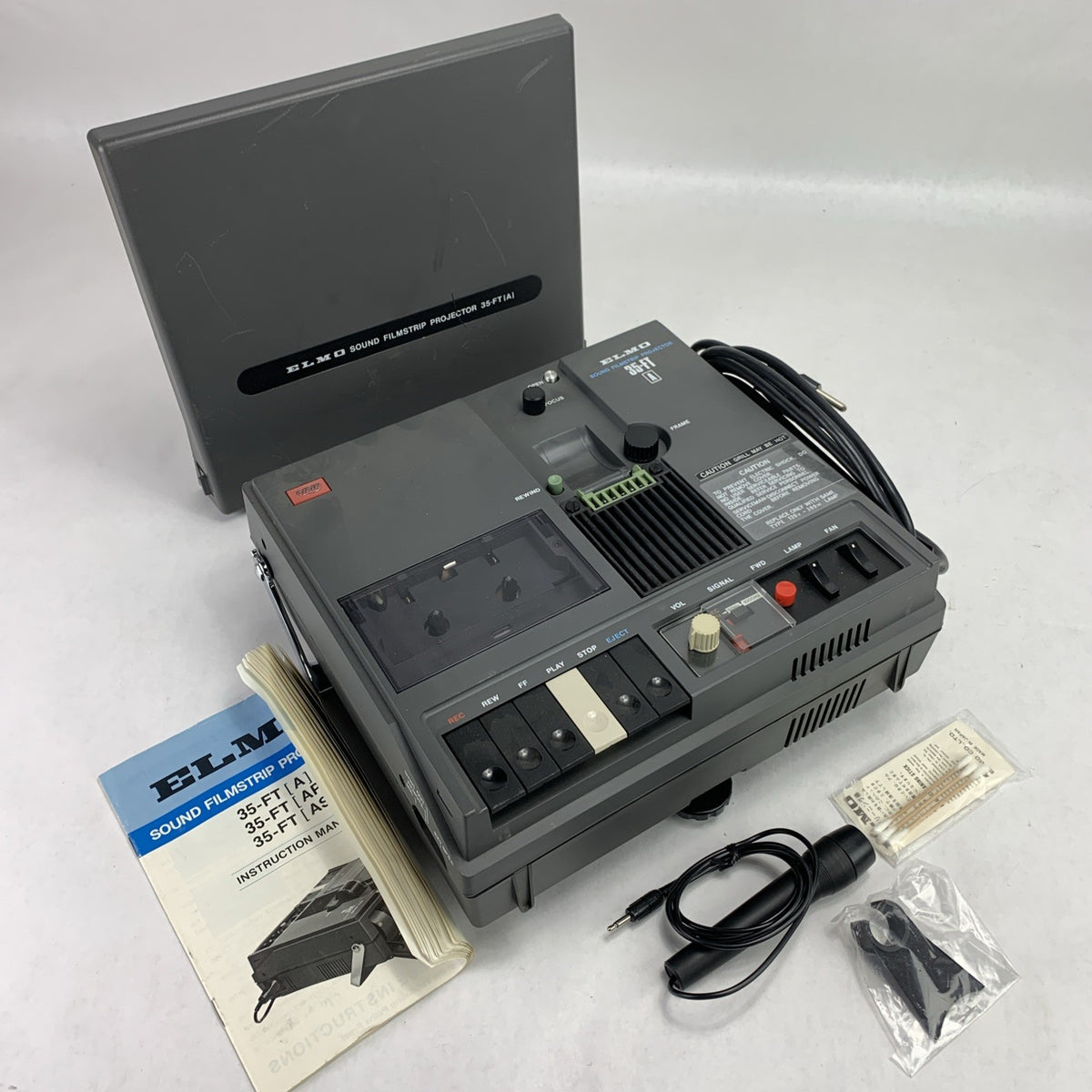 Elmo 35-FT A Sound Filmstrip Projector with Manual Dustcover Microphone - Parts1