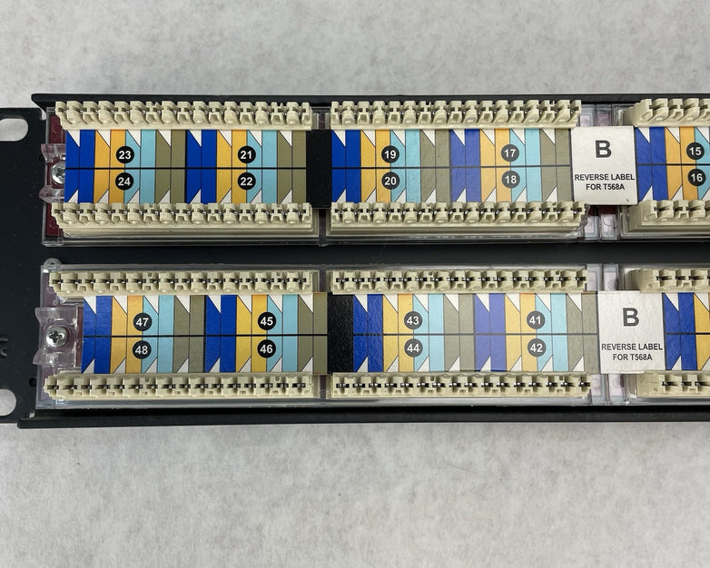 Hubbell P5E48UE SpeedGain C5E+ 2U 48-Port Rack Mountable Patch Untested