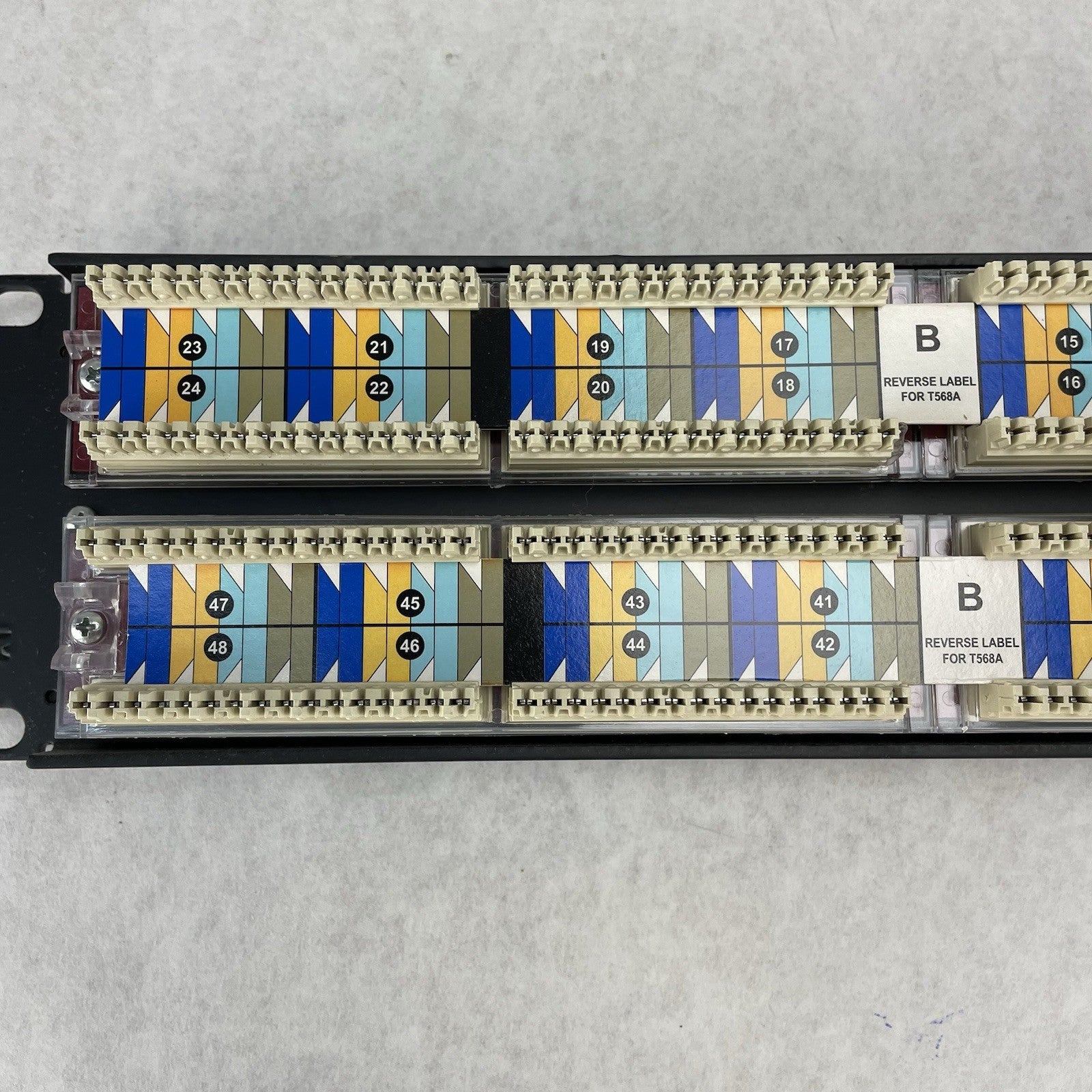 Hubbell P5E48UE SpeedGain C5E+ 2U 48-Port Rack Mountable Patch Untested