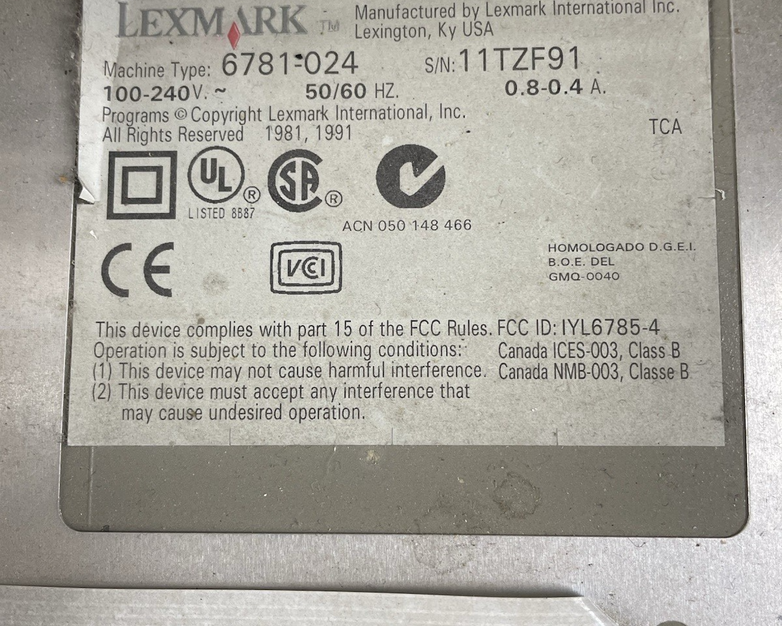 IBM Personal Wheelwriter 1000 6781-024 Electronic Typewriter No Ribbion Tested