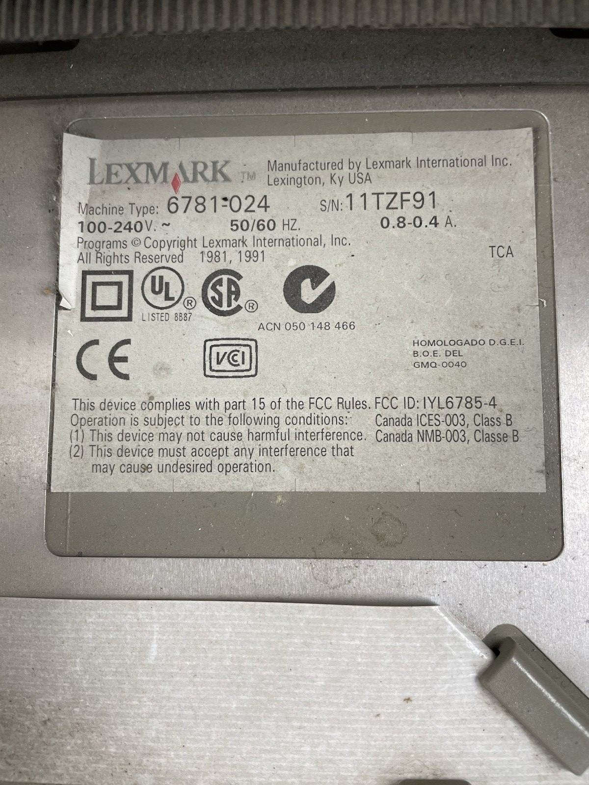 IBM Personal Wheelwriter 1000 6781-024 Electronic Typewriter No Ribbion Tested