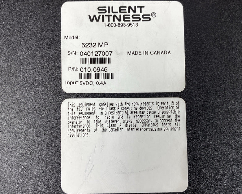 Silent Witness Model 5232 MP