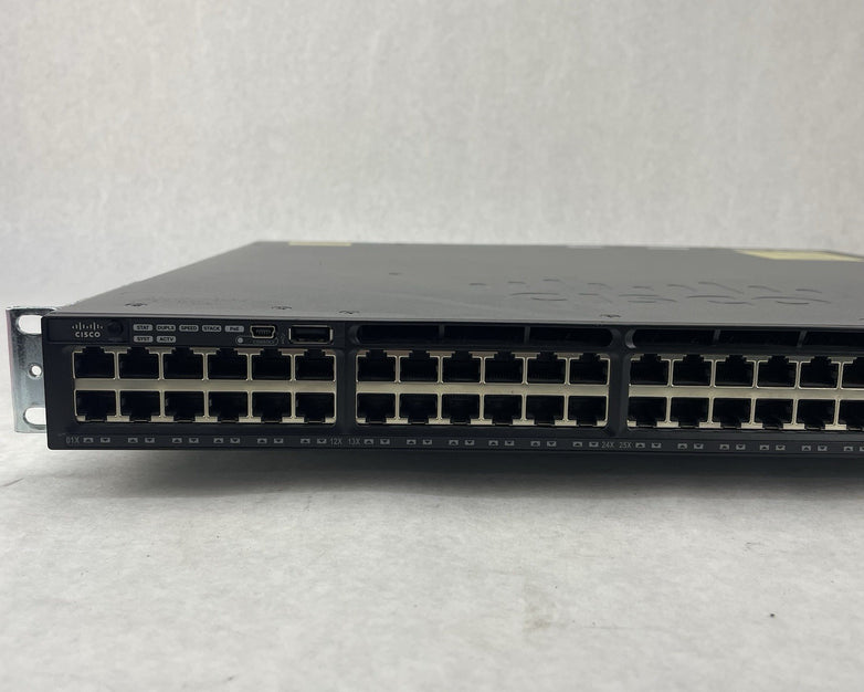 Cisco WS-C3650-48PS-L V05 48-Port PoE+ Switch 1x PSU Tested Reset