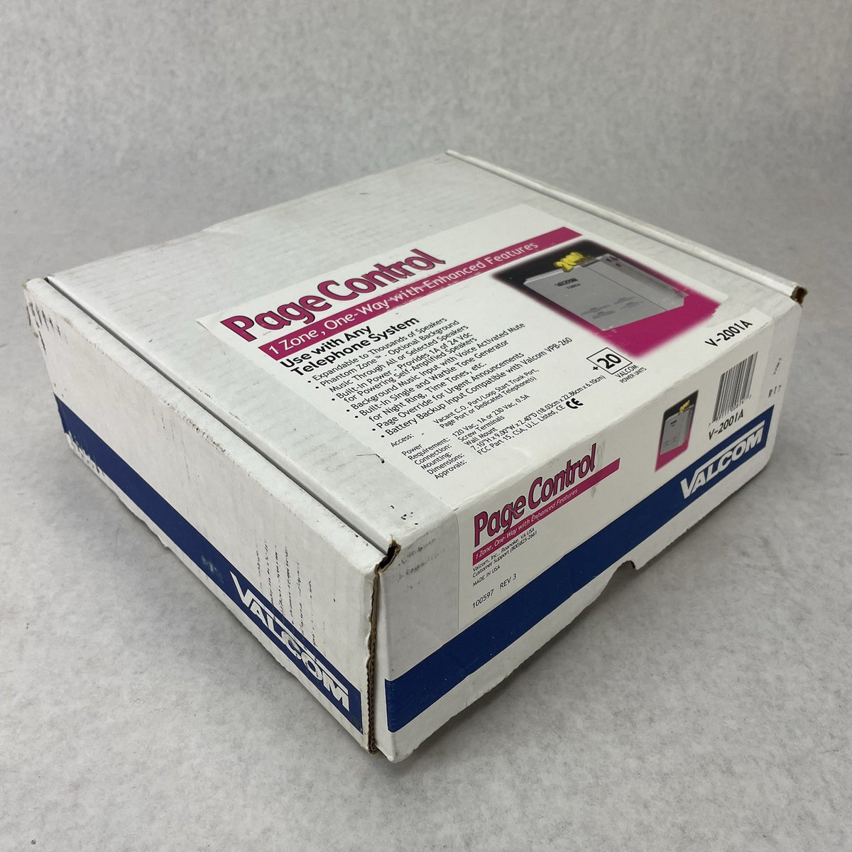 Valcom V-2001A 1-Zone Page Controller Unit8
