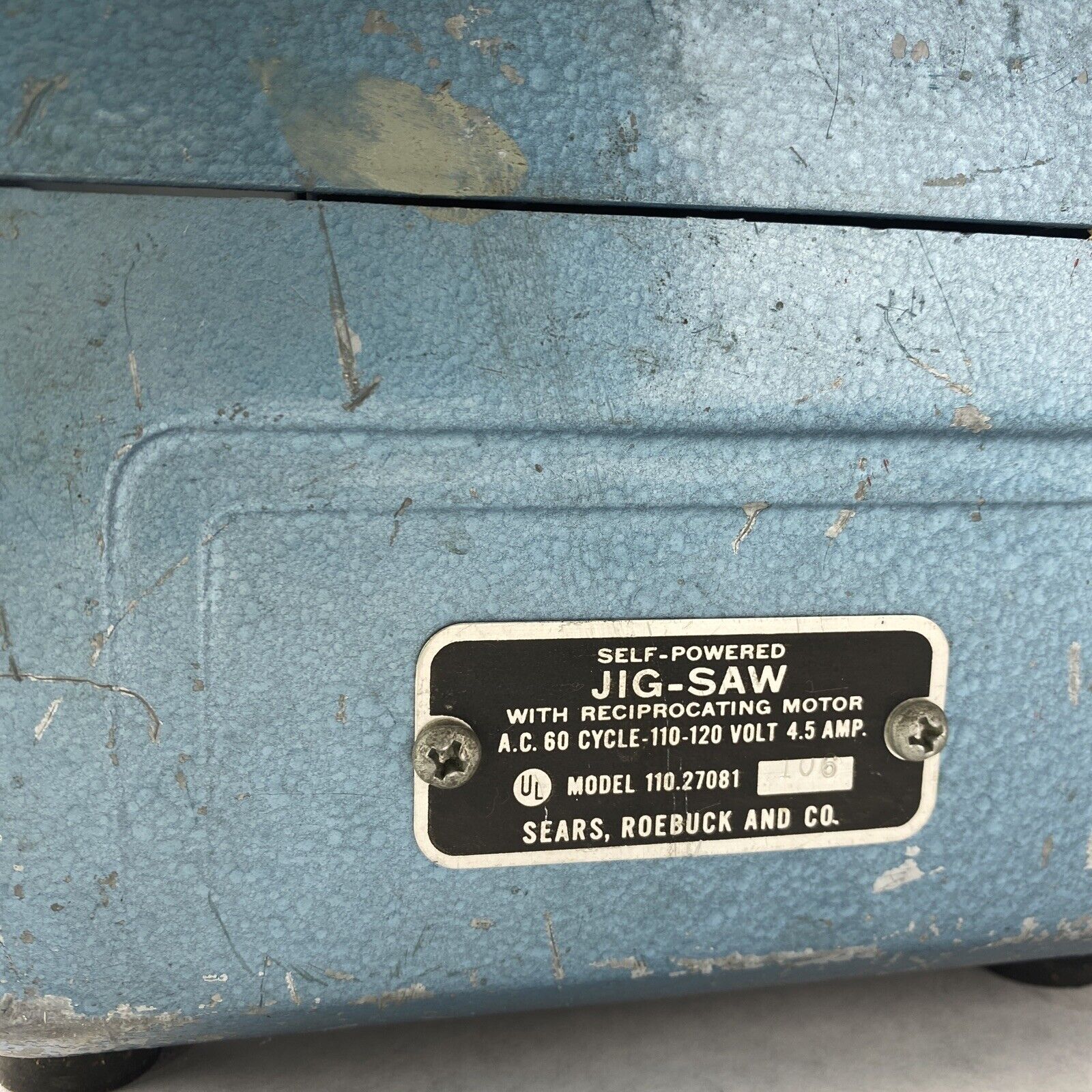 Vintage Sears Roebuck & Co. Self-powered Jig Saw Model 110.27081