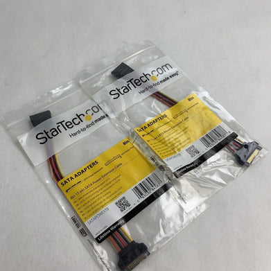 StarTech 8in 15 pin SATA Power Extension 8 SATA power Extension Cable Lot of 2