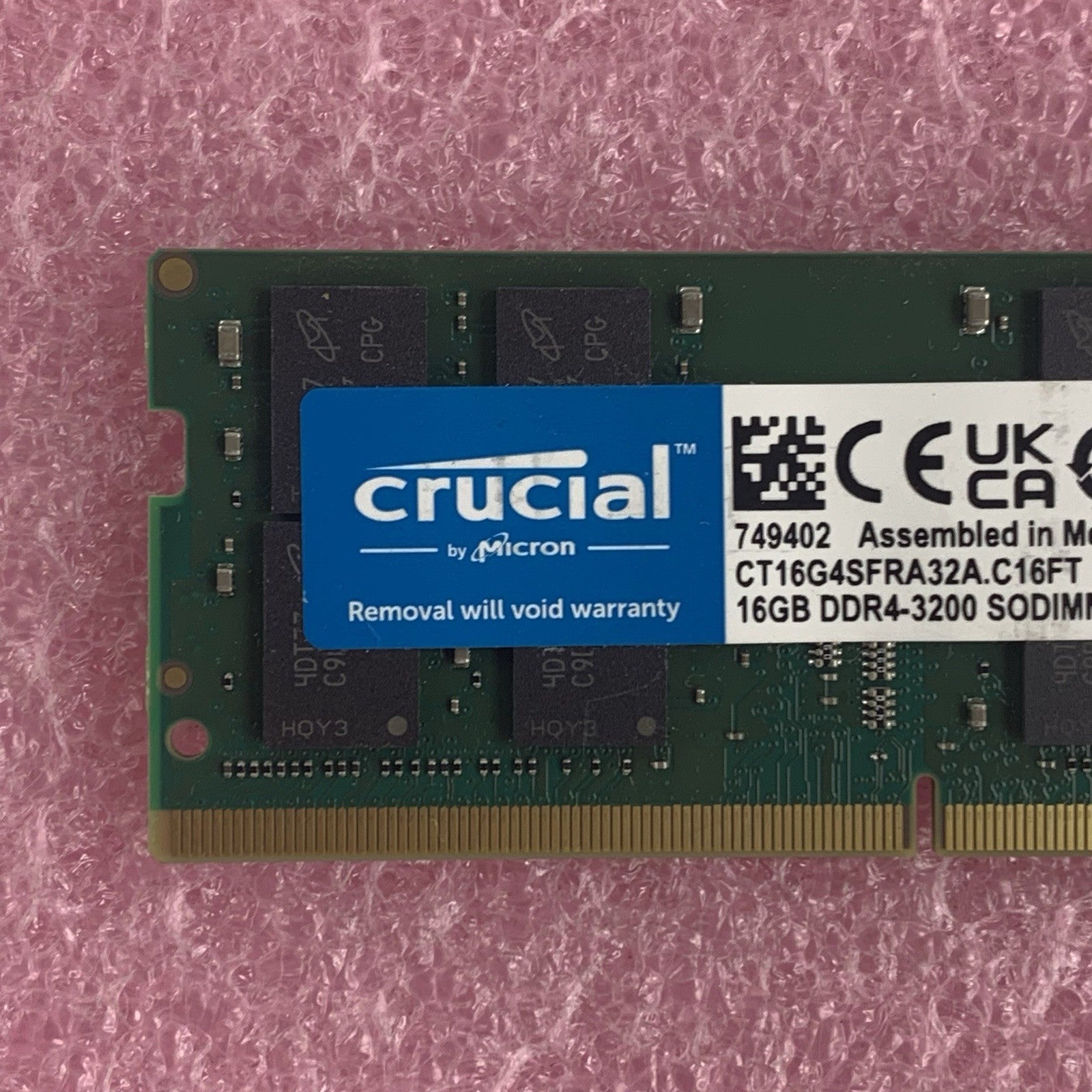 Crucial CT16G4SFRA32A.C16FT 16 GB DDR4 3200 SODIMM Laptop Ram Memory3