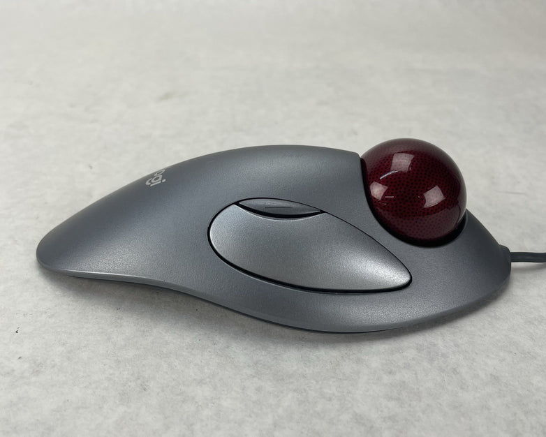 Logitech  T-BC21  Red Marble Mouse 804377-0000 USB Tested Working