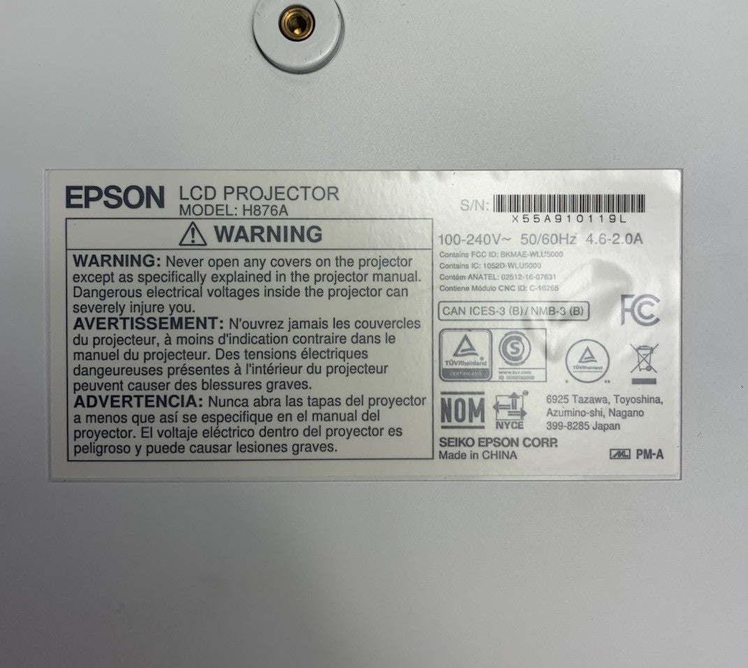 Epson BrightLink Pro 1470Ui H876A LCD Laser Projector No Remote - Yellow Display7