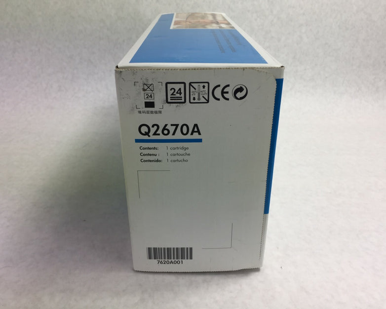 Genuine HP Laserjet Q2670A Black Toner Cartridge  Factory Sealed Box