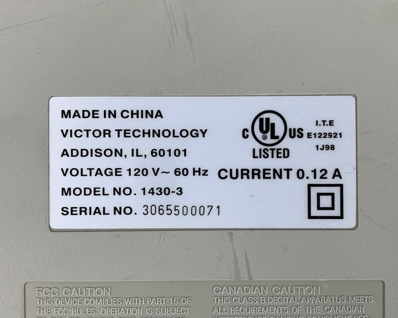 Victor 1430-3 Wired Printing Calculator