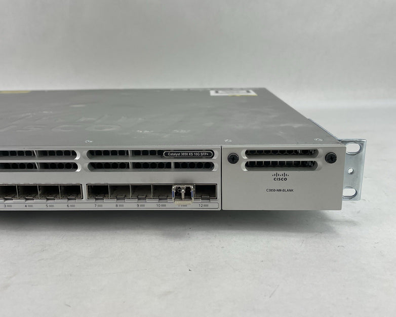 Cisco WS-C3850-12XS-S V02 IP Base Switch 12 SFP+ Eth Port 2X PSU - Tested