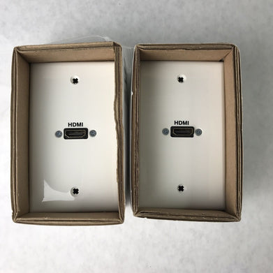 Lot of (2) Panel Crafters 1-Gang HDMI Wall Plate PCD-1500-P-W