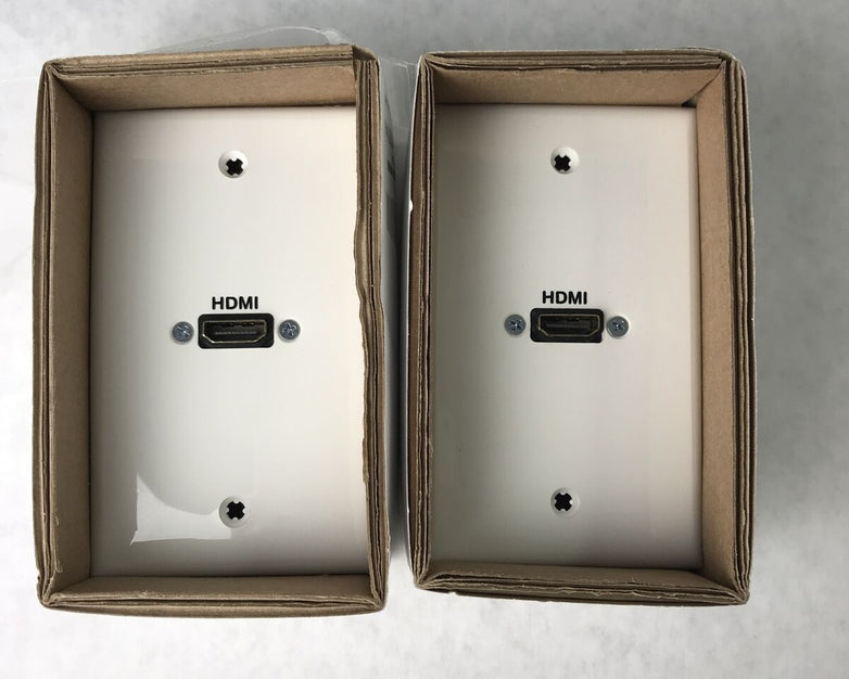 Lot of (2) Panel Crafters 1-Gang HDMI Wall Plate PCD-1500-P-W
