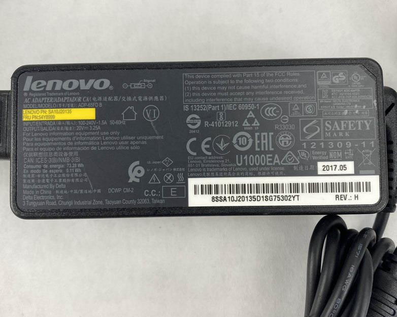 Lenovo ADP-65FD B 65W AC Adapter Yellow Tip Lot of 6