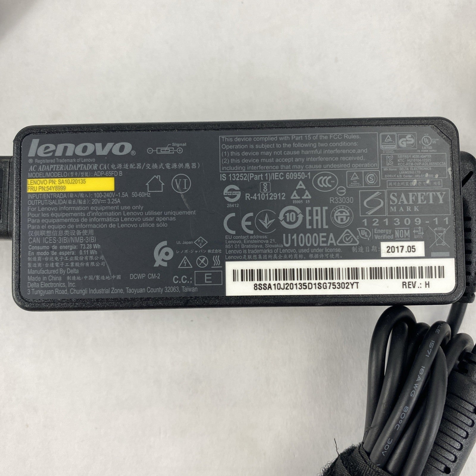 Lenovo ADP-65FD B 65W AC Adapter Yellow Tip Lot of 64