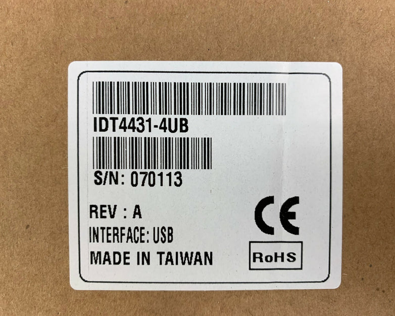 New Idtech IDT4431-4UB Econoscan Close Mid Range USB Barcode Scanner Reader