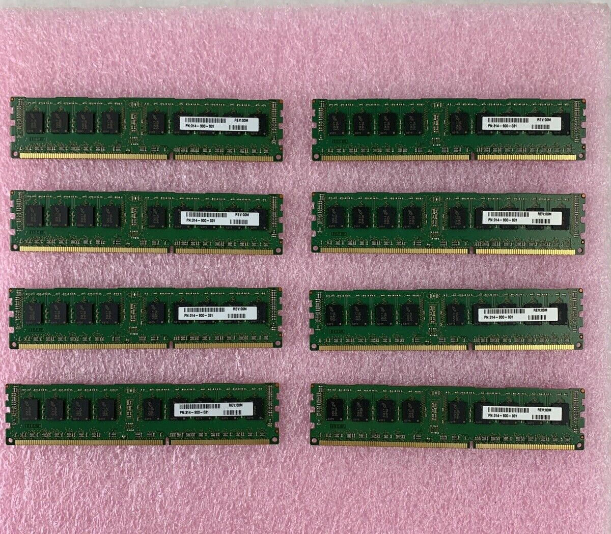 Lot of 8 Micron 4GB PC3-12800R DDR3 ECC SERVER RAM MT18JSF51272PDZ-1G6K1HE