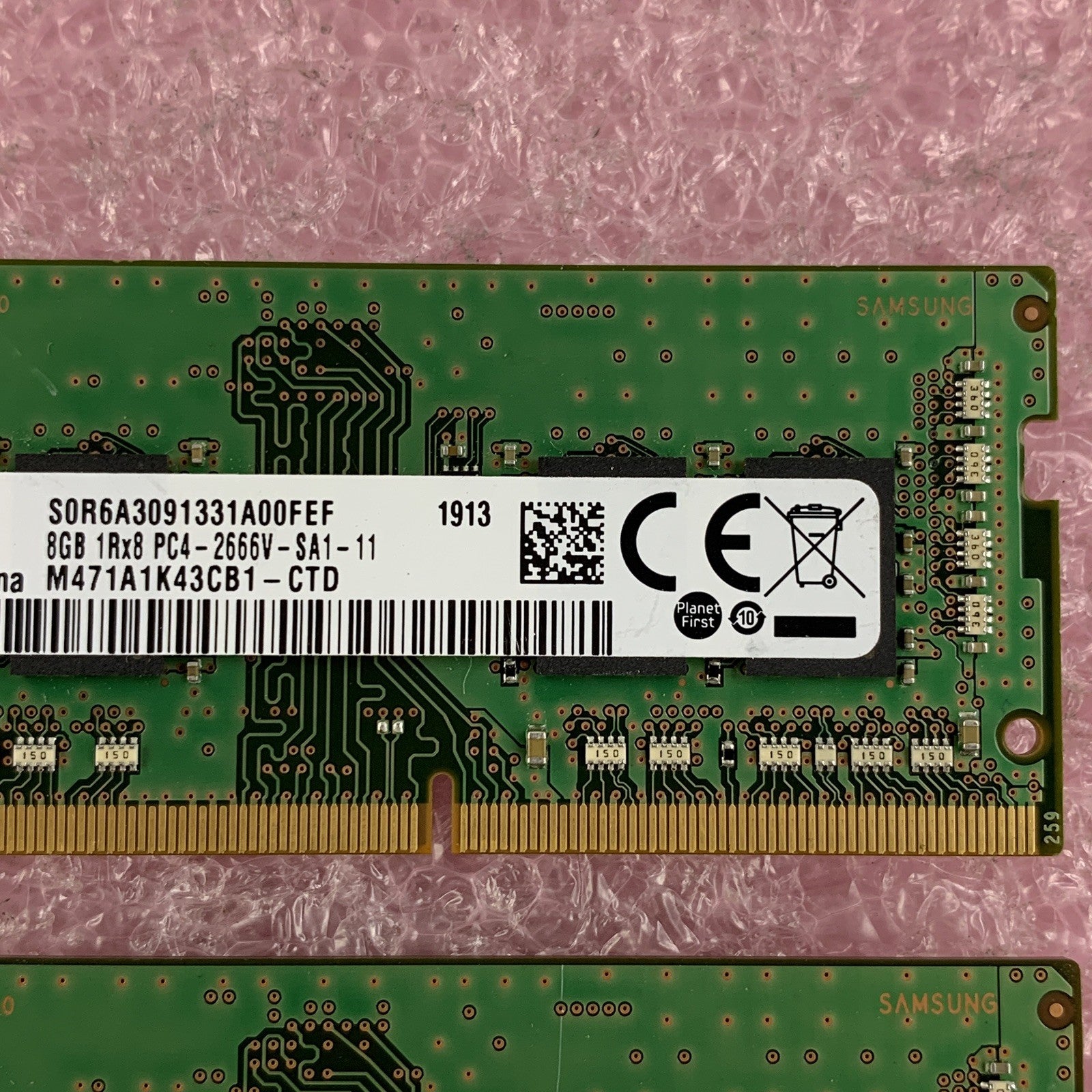 Samsung M471A1K43DB1-CTD 8 GB PC4-2666V-SA1-11 SODIMM Laptop Memory Lot of 3