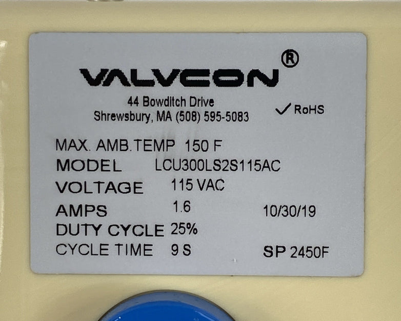 Valvcon LCU300LS2S115AC LCU-Series Single Direction Actuator