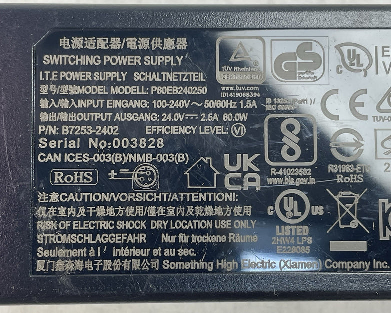 Switching Power Supply P60EB240250, 3-pin