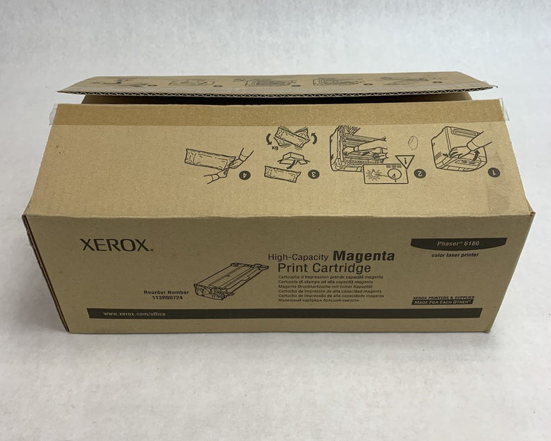 Xerox Phaser 6180 113R00724 High-Capacity Magenta Print Cartridge - Open Box