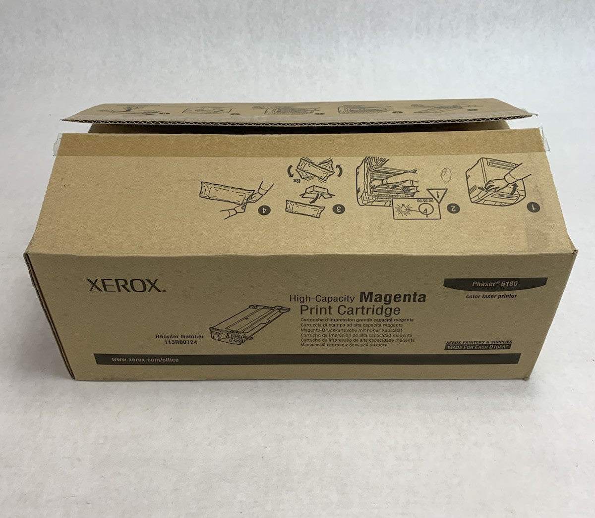 Xerox Phaser 6180 113R00724 High-Capacity Magenta Print Cartridge - Open Box