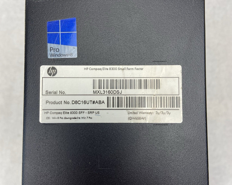 HP Compaq Elite 8300 SFF Intel Core i3-3220 3.3GHz 4GB RAM No HDD No OS