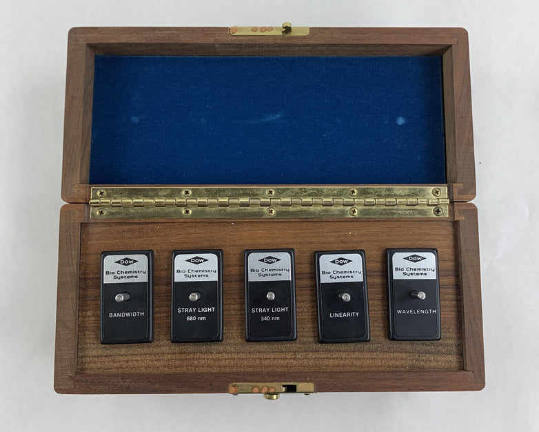 Dow Bio Chemistry Systems Spectrophotometer QC Kit Wooden Box