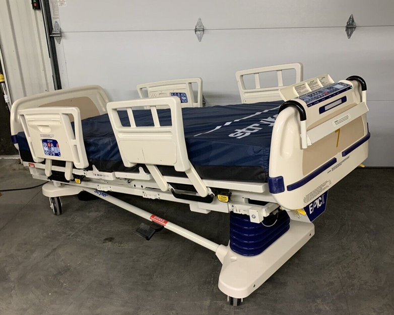 Stryker Epic Bed 2030 Critical Care Hospital Bed Comfort Gel Semi Bad Hydraulic