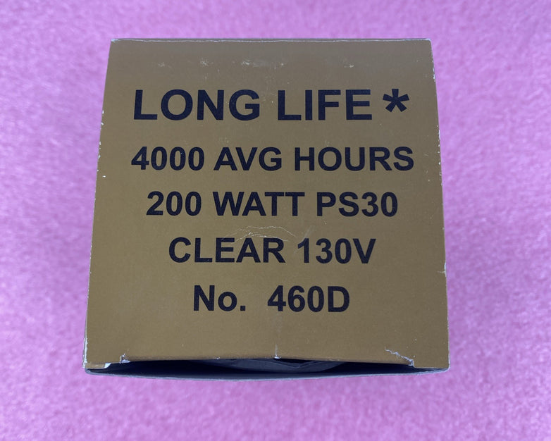 Long Life PS30 200W 130V Clear Light Bulb Lot of 4