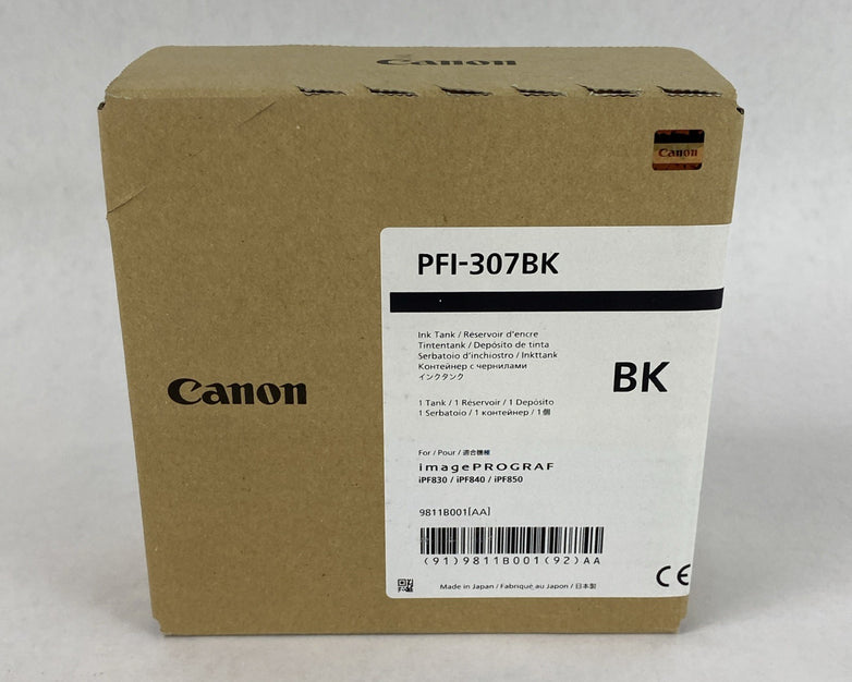 Canon PFI-307BK OEM Black Ink Tank for ImagePROGRAF iPF830/840/850 Exp 11/2023