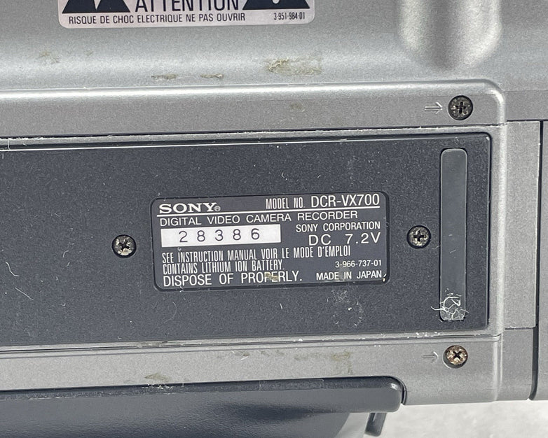 Sony DCR-VX700 MiniDV Digital Handycam Camcorder Untested For Parts