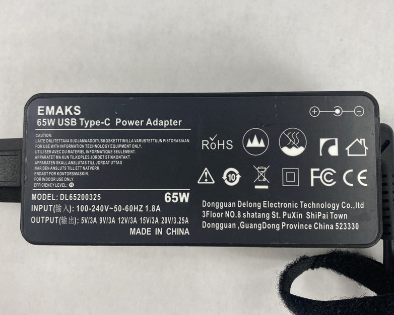 Emaks DL6520035 65W Type C Power Adapter Lot of 4