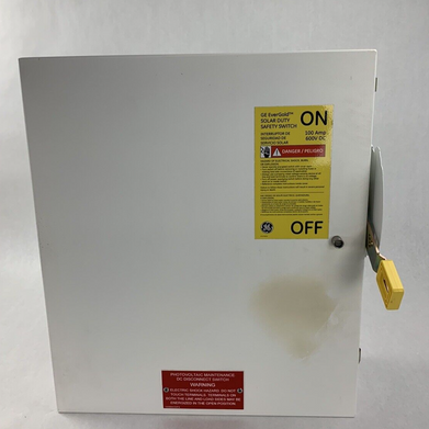 GE Solar Duty Safety Switch TSN4634J 100A 600 VDC