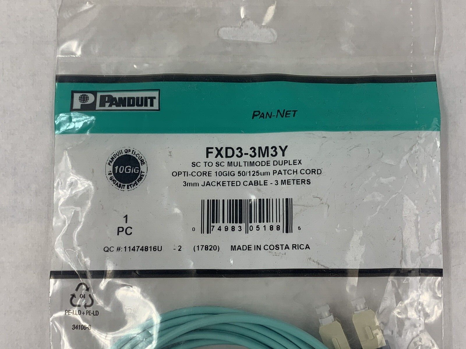 Lot of (4) PANDUIT FXD3-3M3Y / FXD33M3Y (NEW IN BOX)