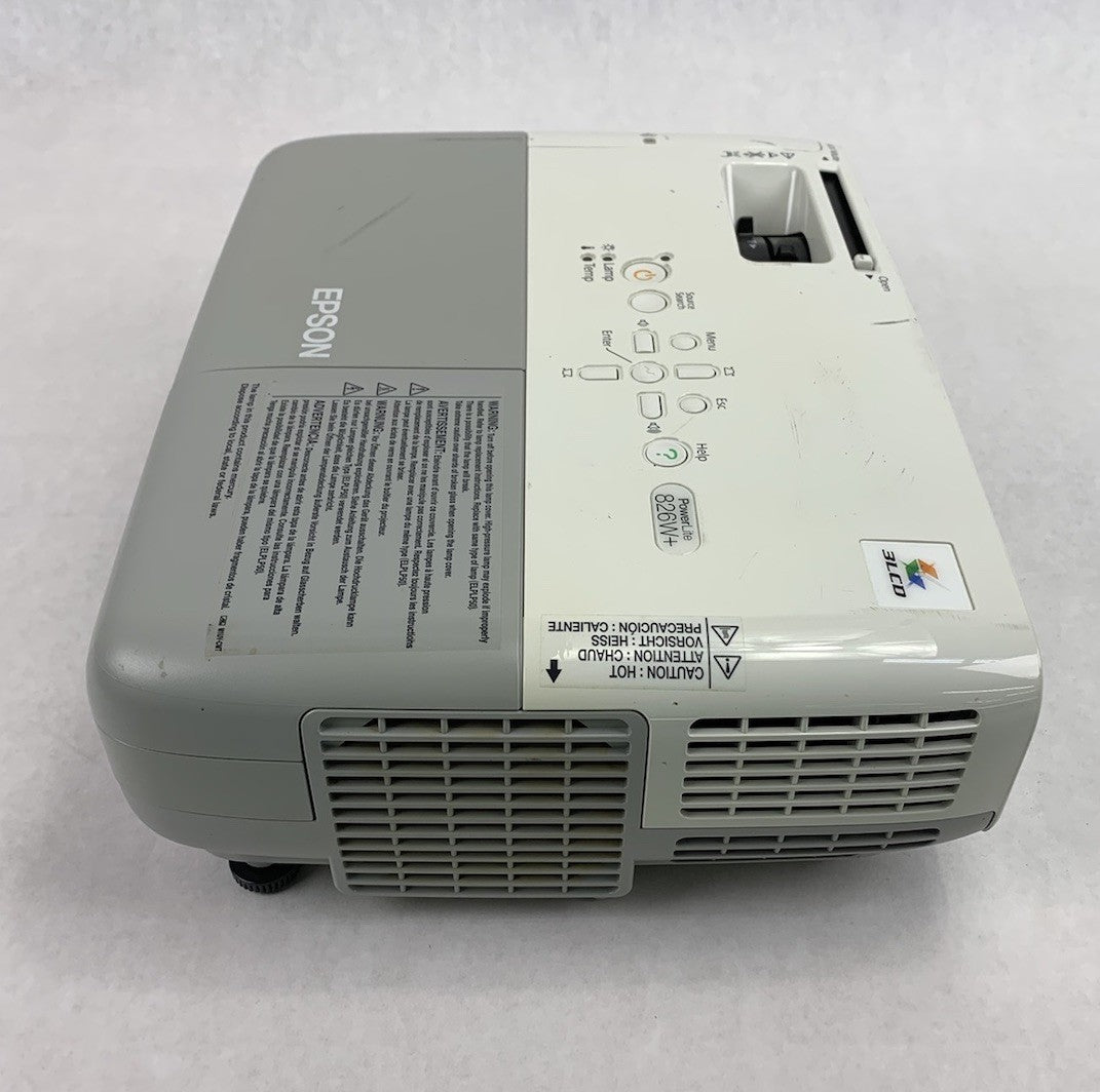 Epson Powerlite 826W+ H357A LCD Projector 4997 Lamp Hours