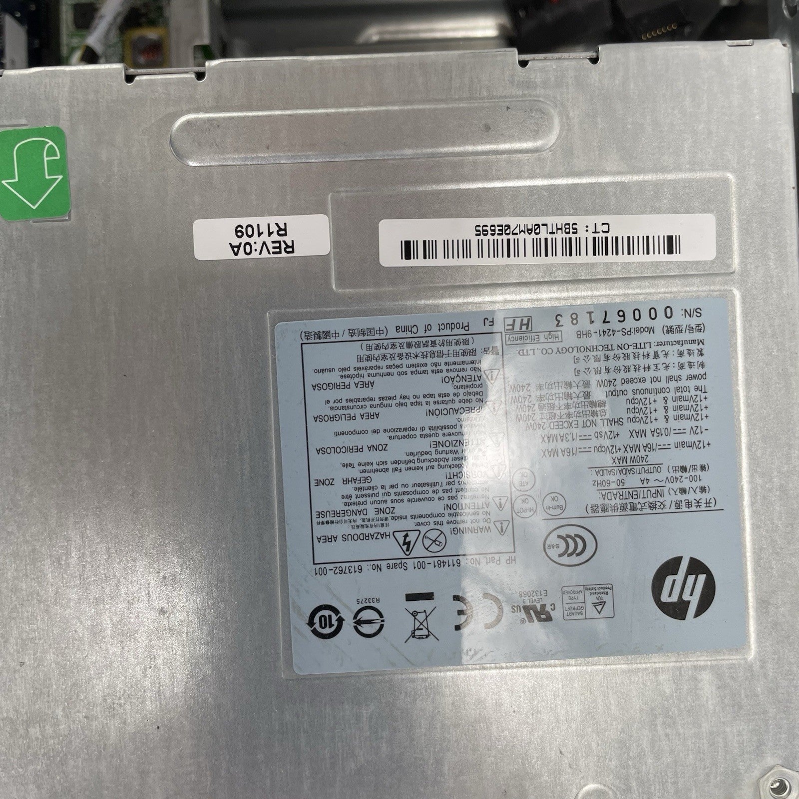 HP Compaq 6200 Intel Core i5-2400 3.1 GHz 4 GB RAM No HDD No OS