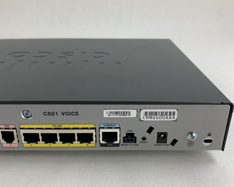 Cisco C881-V-K9 Ethernet Security Router with PSU Box Opened