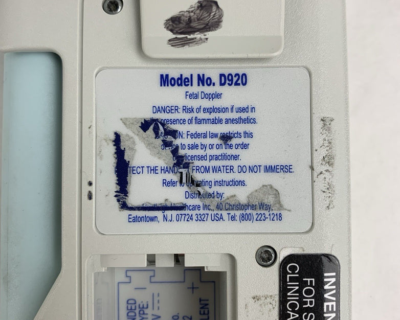 Dopplex D920  Doppler with Probe Powers On