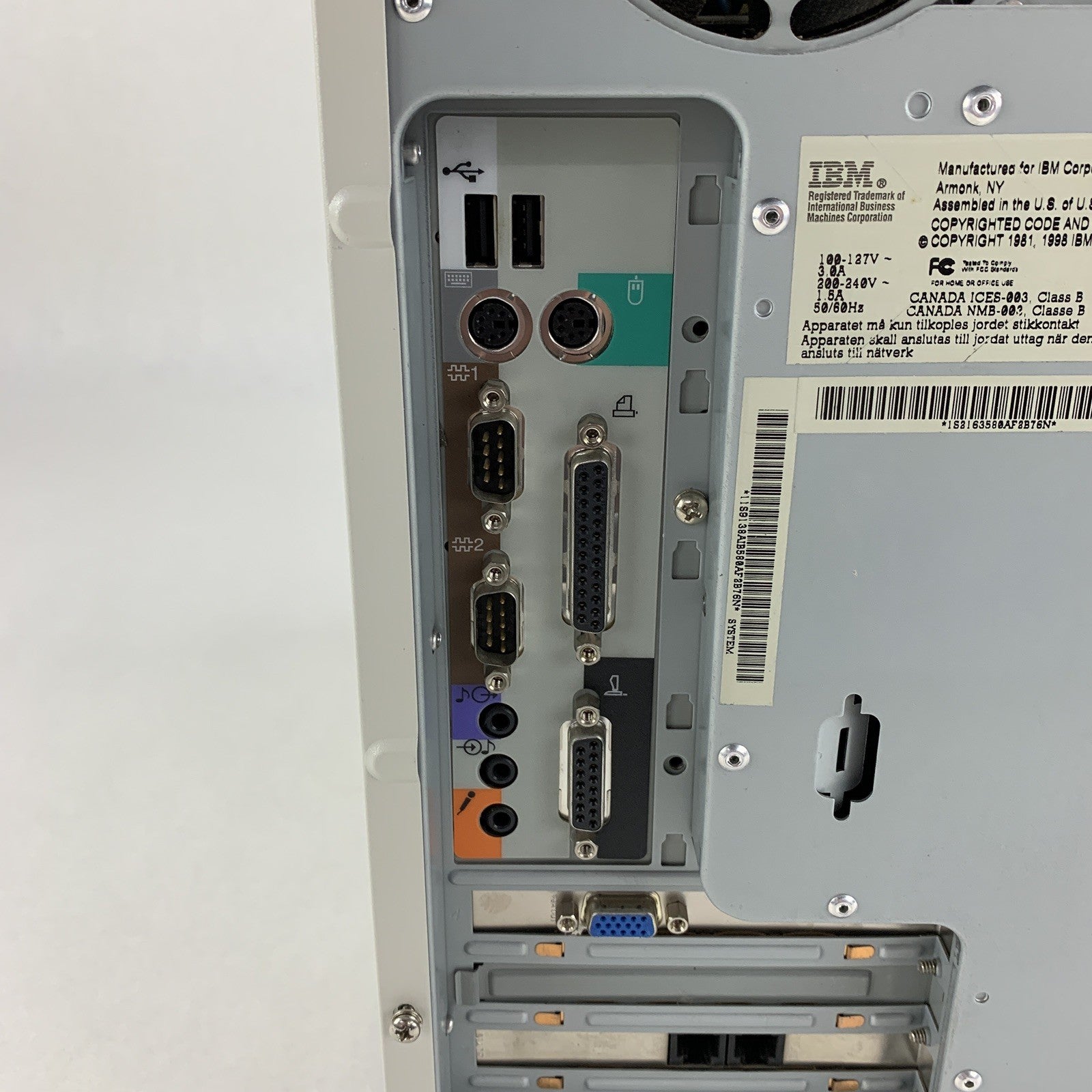 IBM Aptiva E580 Vintage Computer Pentium III 450 MHz 96 MB No OS No HDD