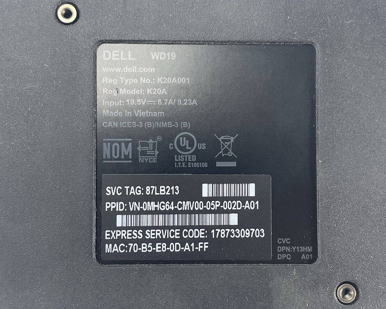 Dell 0t70wn USB-C Cable No Power Supply